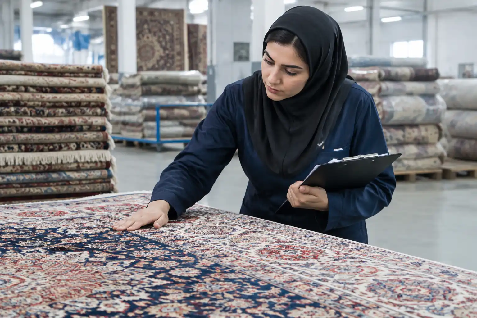 کنترل کیفیت دقیق و رفوگری نهایی